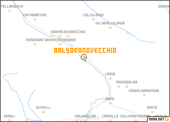 map of Balsorano Vecchio