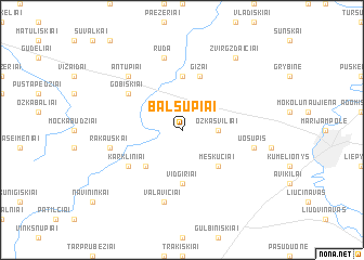 map of Balsupiai