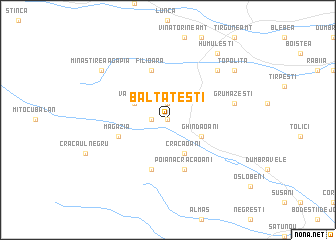 map of Bălţăteşti