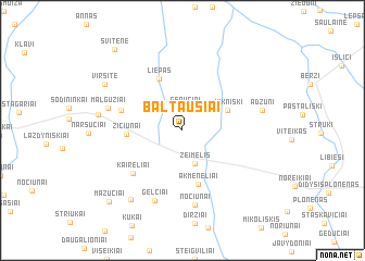 map of Baltausiai