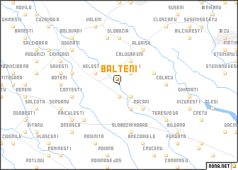 map of Bălteni