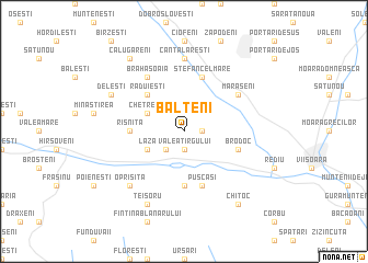 map of Bălteni