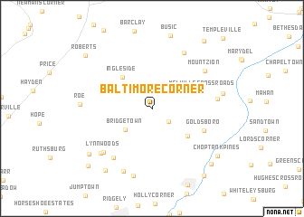 map of Baltimore Corner