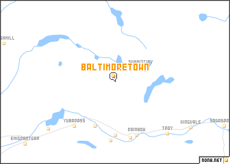 map of Baltimore Town
