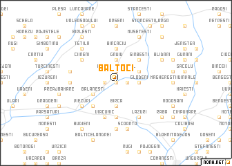 map of Băltoci