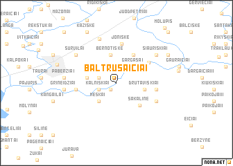 map of Baltrušaičiai