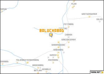 map of Balūchābād