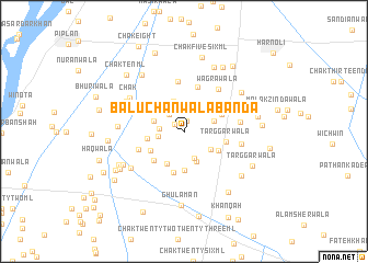 map of Baluchānwāla Bānda
