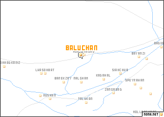 map of Balūchān