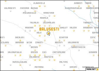 map of Băluşeşti
