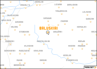 map of Baluškiai