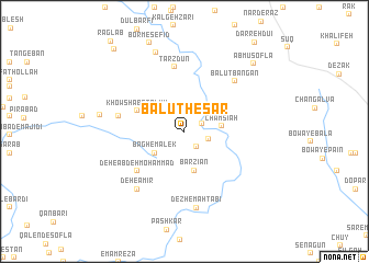 map of Balūţ Ḩeşār