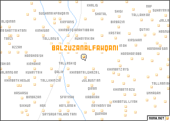 map of Bal Zūzān al Fawqānī