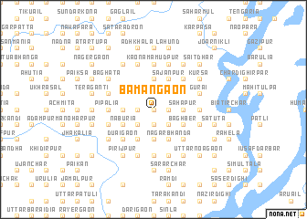 map of Bāmangaon