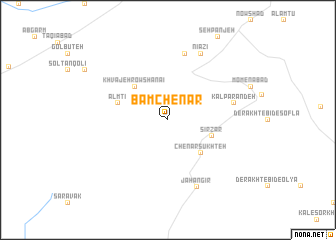 map of Bām Chenār