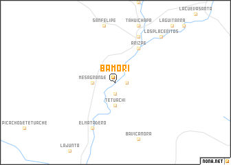 map of Bámori