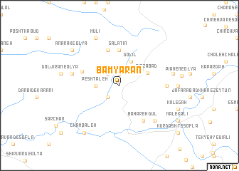 map of Bamyārān