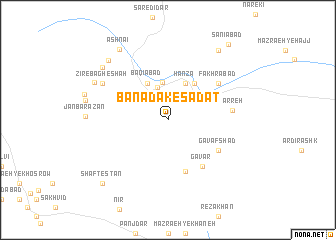 map of Banādak-e Sādāt