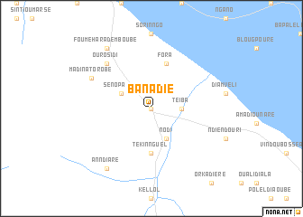 map of Banadié