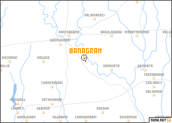 map of Banāgrām