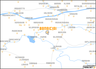 map of Banaičiai