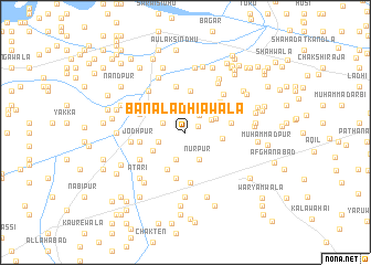 map of Bāna Ladhiāwāla