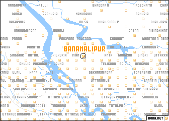 map of Banamālipur