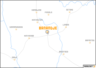 map of Banandjé