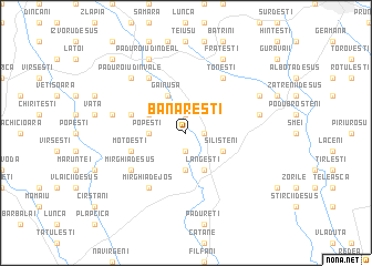 map of Bănăreşti