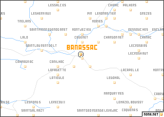 map of Banassac