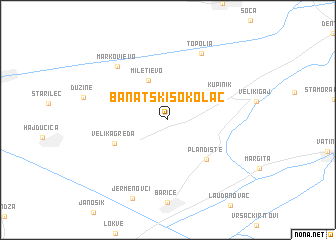 map of Banatski Sokolac