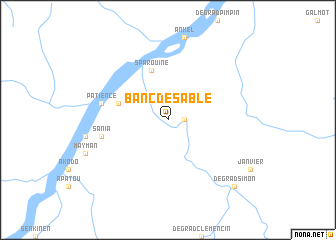 map of Banc de Sable