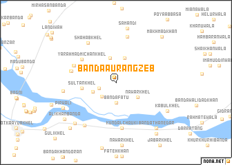 map of Bānda Aurangzeb