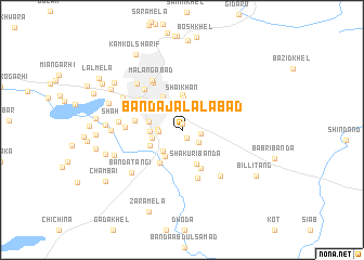 map of Bānda Jalālābād