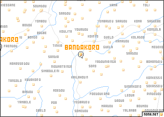 map of Bandakoro