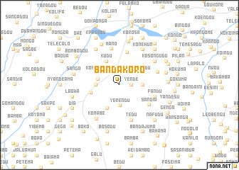 map of Bandakoro