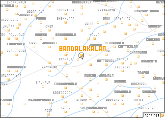 map of Bandāla Kalān