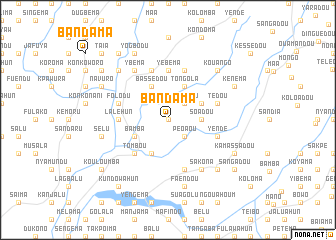 map of Bandama