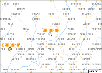 map of Bandama