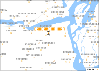 map of Bandā Mehr Khān