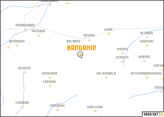 map of Band Amīr