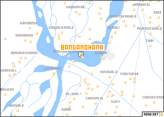 map of Bānda Mohāna