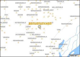 map of Bānda Nūr Khān