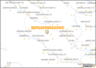 map of Bandarābād-e Pā\