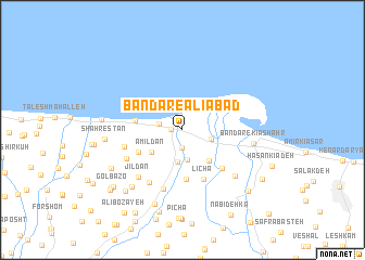 map of Bandar-e ‘Alīābād