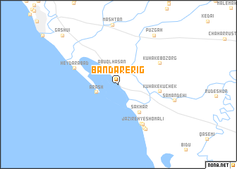 map of Bandar-e Rīg
