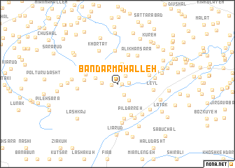 map of Bandar Maḩalleh