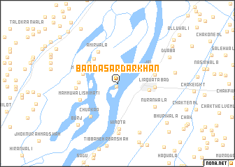 map of Bānda Sardar Khān