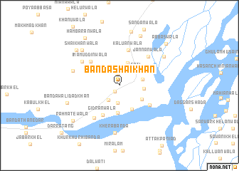 map of Bānda Shaikhān