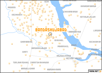 map of Bānda Shujābād